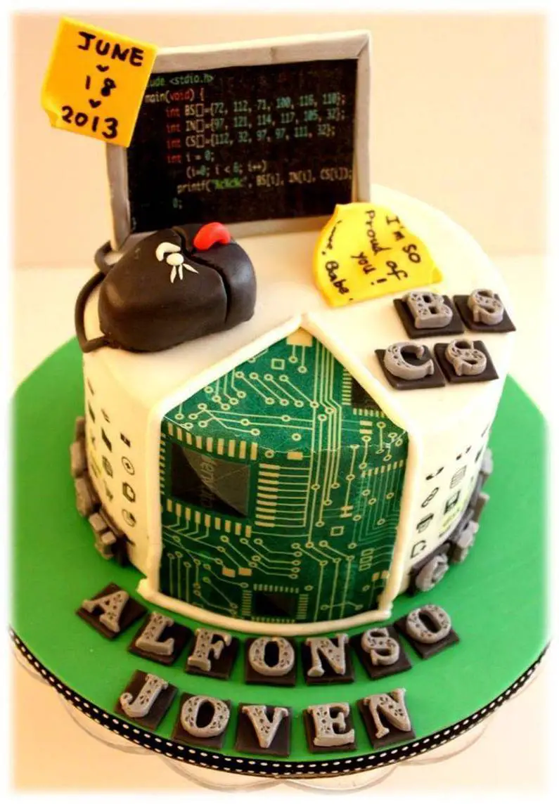 computer geek birthday cake