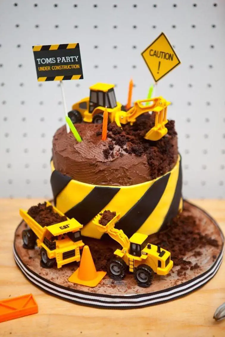 construction themed birthday cake ideas