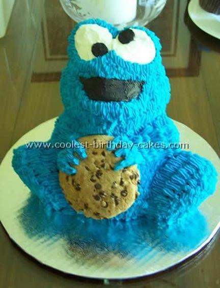 cookie monster birthday cakes