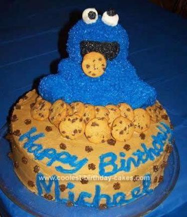 cookie monster birthday cakes