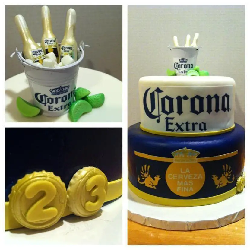 corona beer birthday cakes