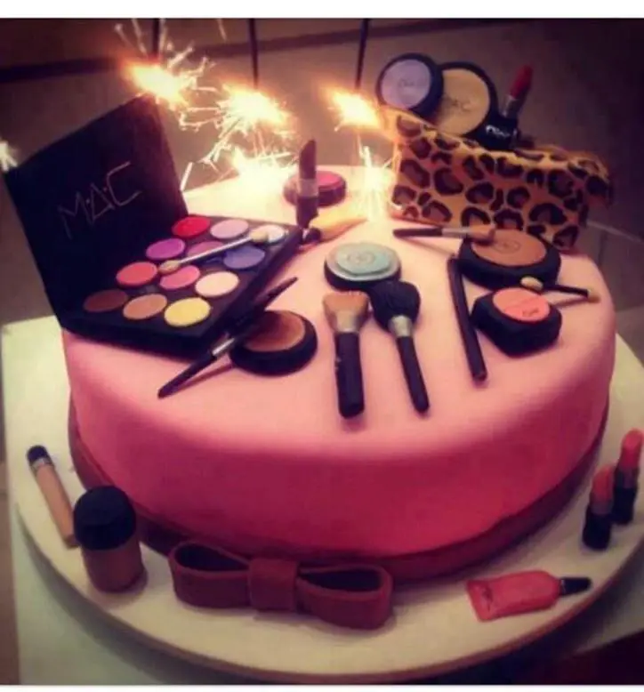cosmetic birthday cake