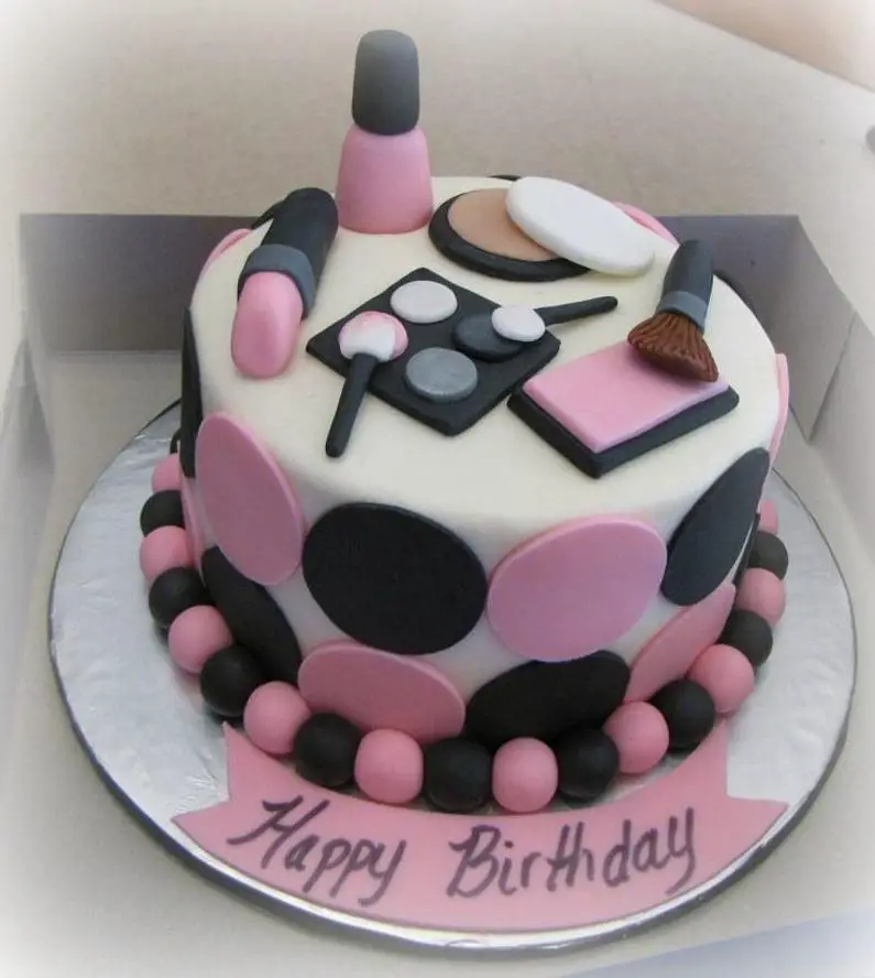 cosmetic birthday cake