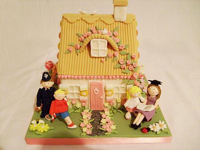 cottage birthday cake