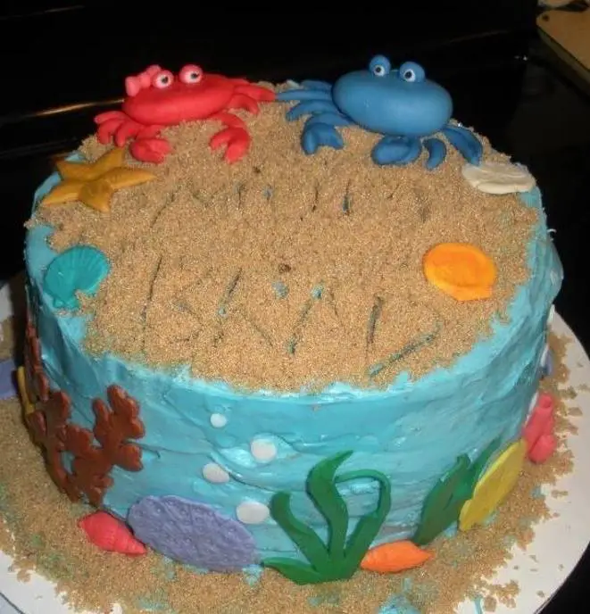 crab birthday cake