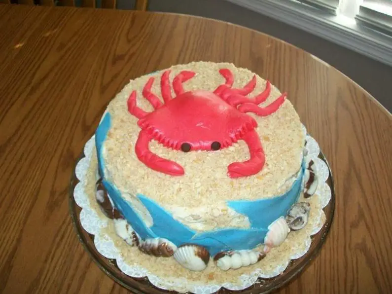 crab birthday cake