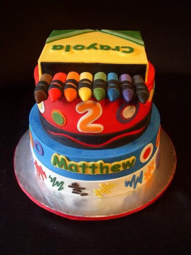 crayola birthday cake