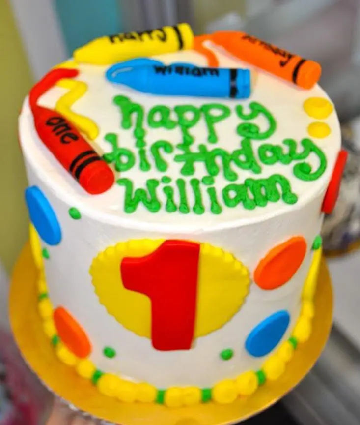 crayon birthday cake