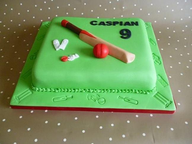 cricket pitch birthday cake