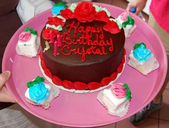 crystal birthday cake