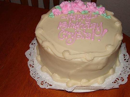 crystal birthday cake