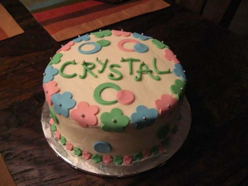 crystal birthday cake