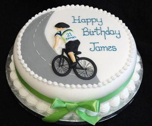 cycling themed birthday cakes