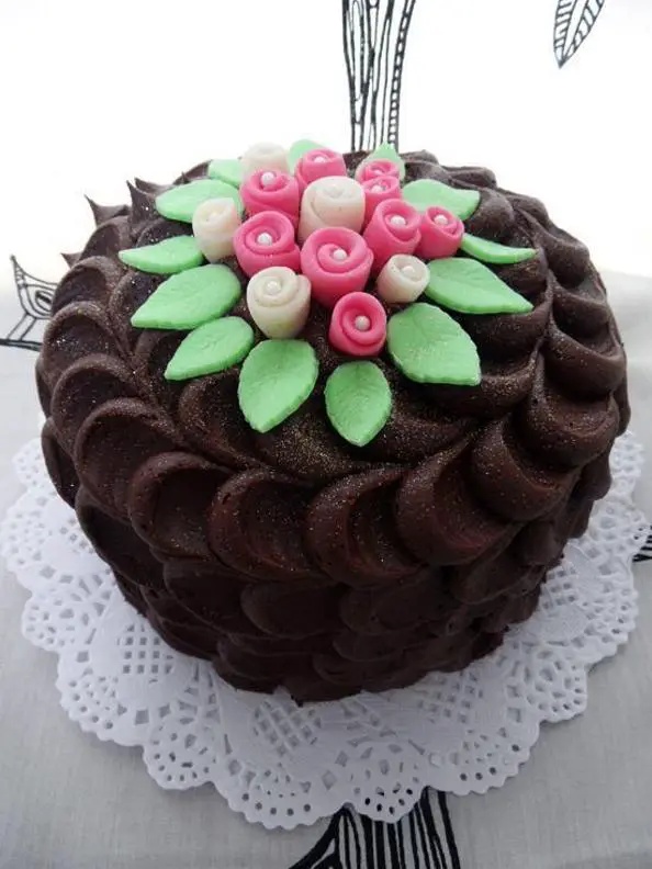 dark chocolate birthday cake
