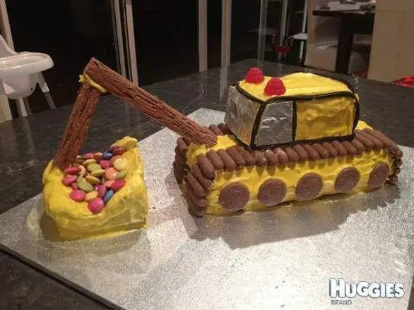 digger birthday cake ideas