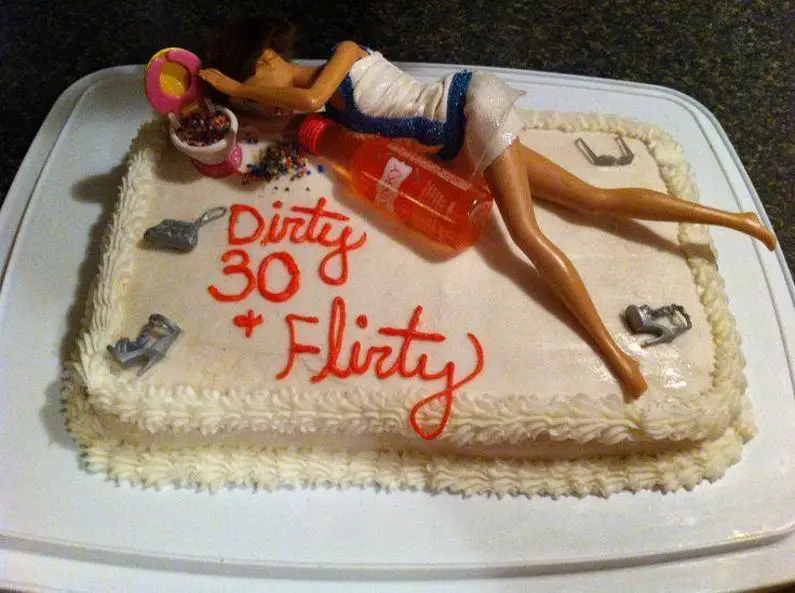 dirty thirty birthday cakes