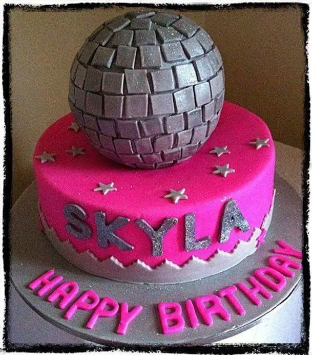 disco ball birthday cake