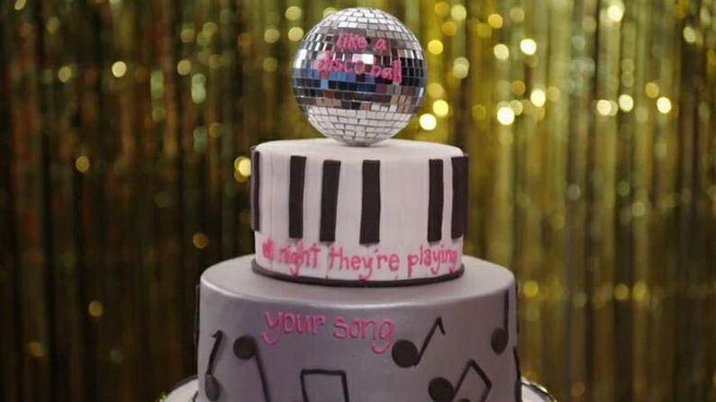 disco ball birthday cake
