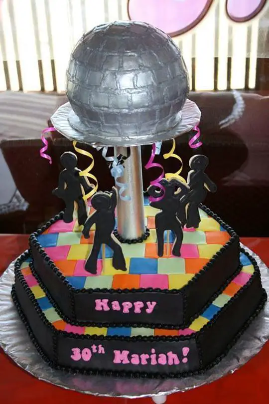 disco themed birthday cakes