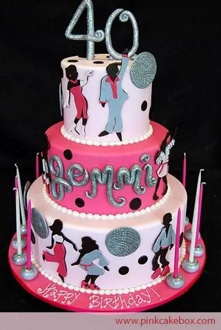 disco themed birthday cakes