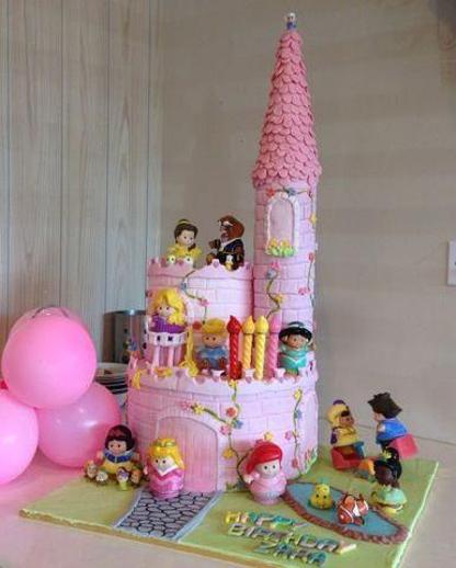 disney princess castle birthday cakes