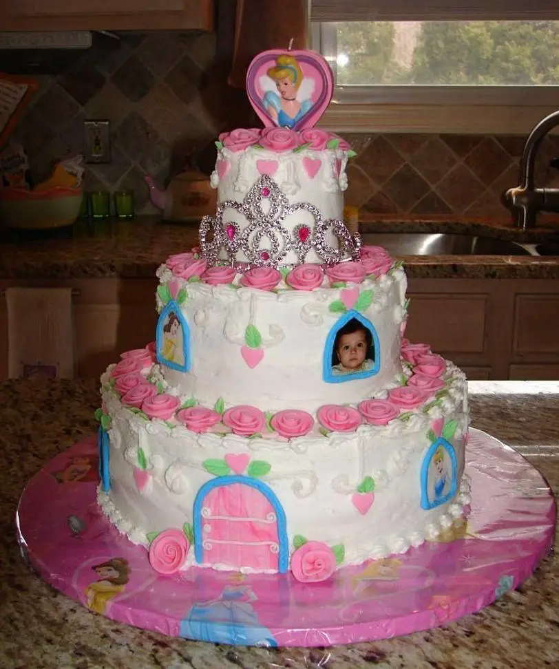 disney princess first birthday cake