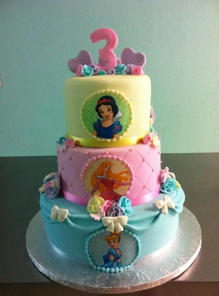 disney princess first birthday cake