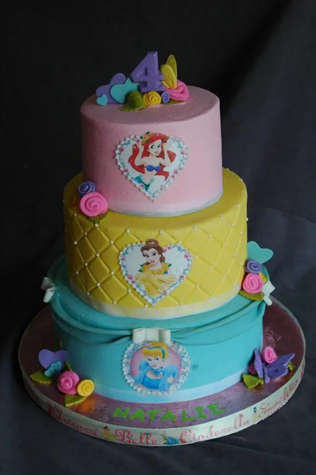 disney princesses birthday cake
