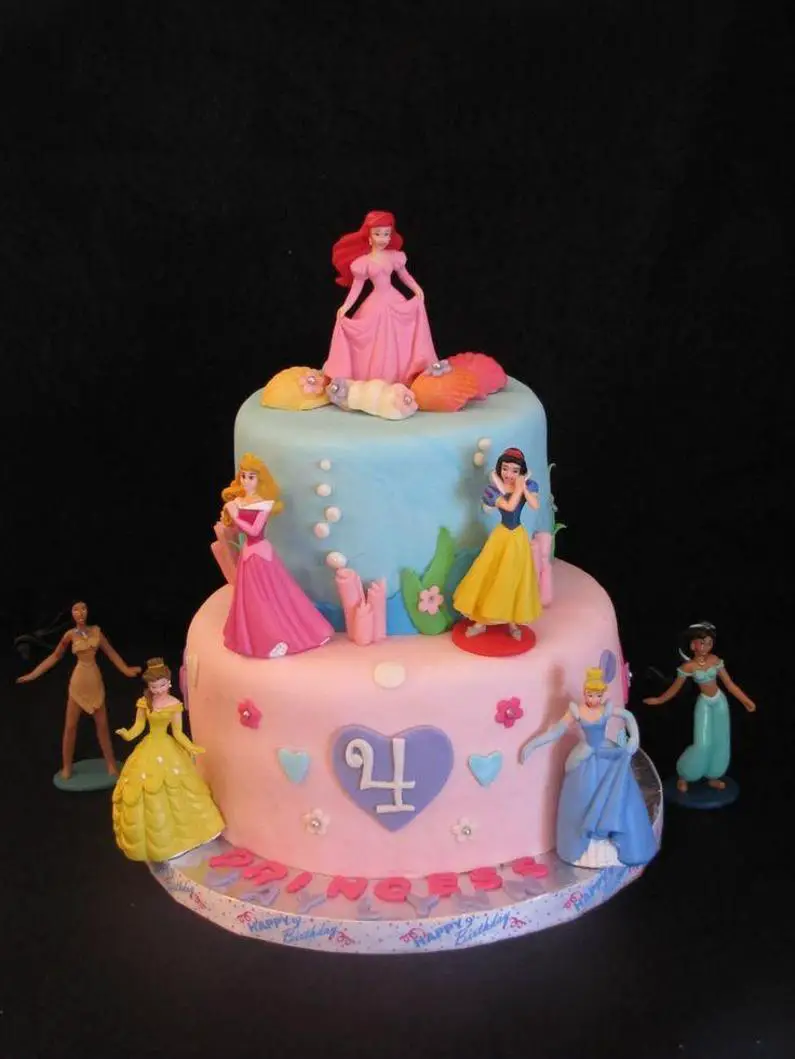 disney princesses birthday cake