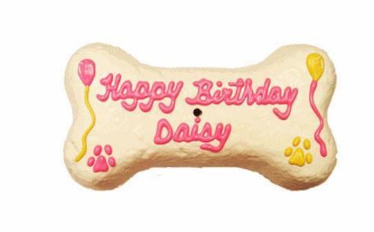 dog bone birthday cake