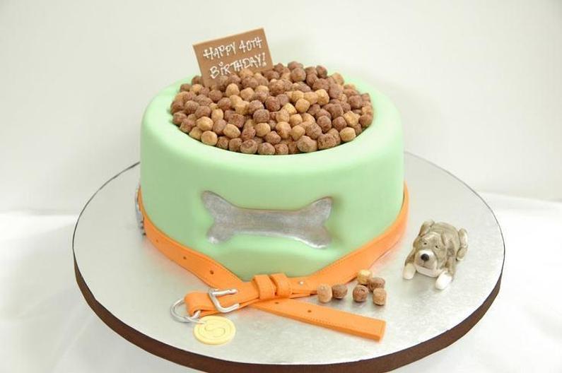 dog bowl birthday cake