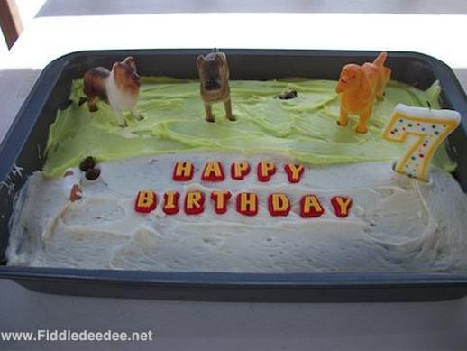 dog poop birthday cake