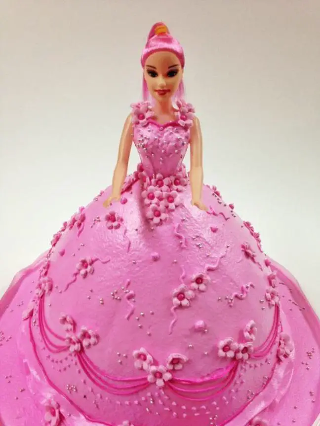 doll shaped birthday cake