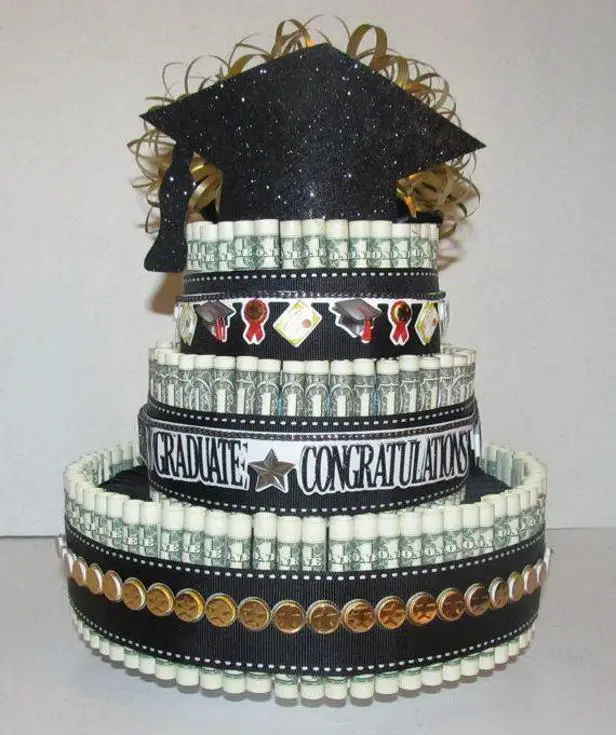 dollar bill birthday cake