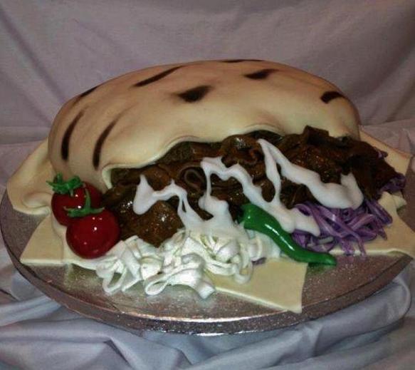 doner kebab birthday cake