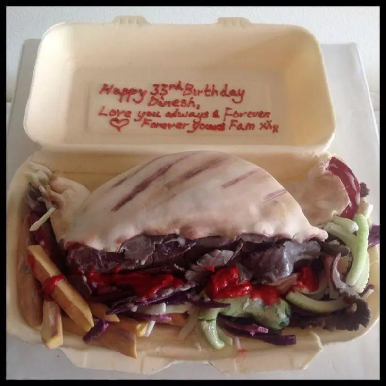 doner kebab birthday cake