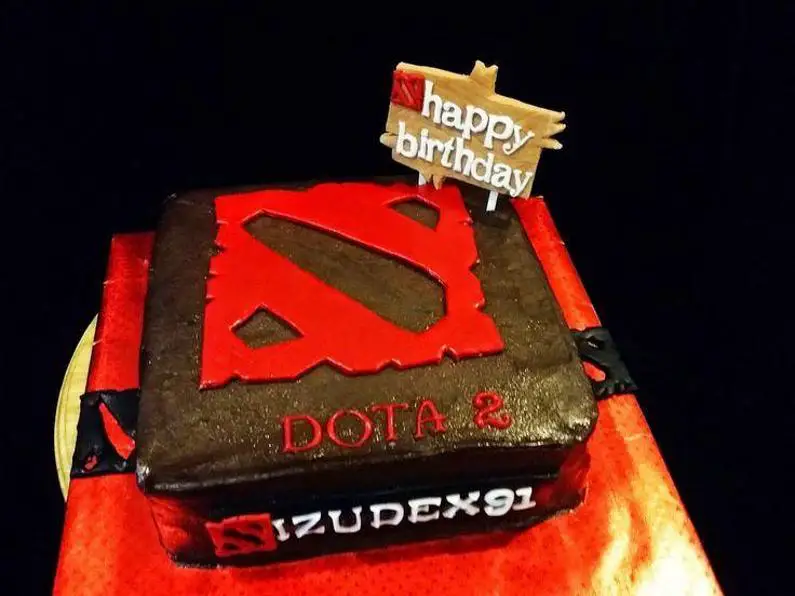 dota 2 birthday cake