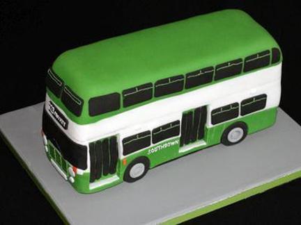 double decker bus birthday cake