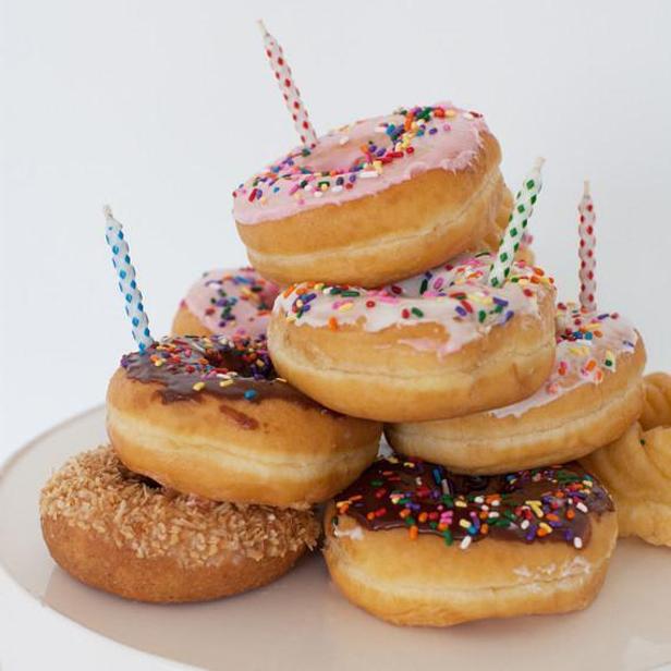 Doughnut birthday cake