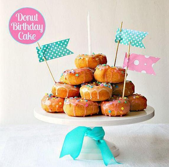 doughnut birthday cake ideas
