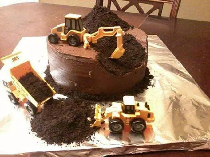 dozer birthday cakes