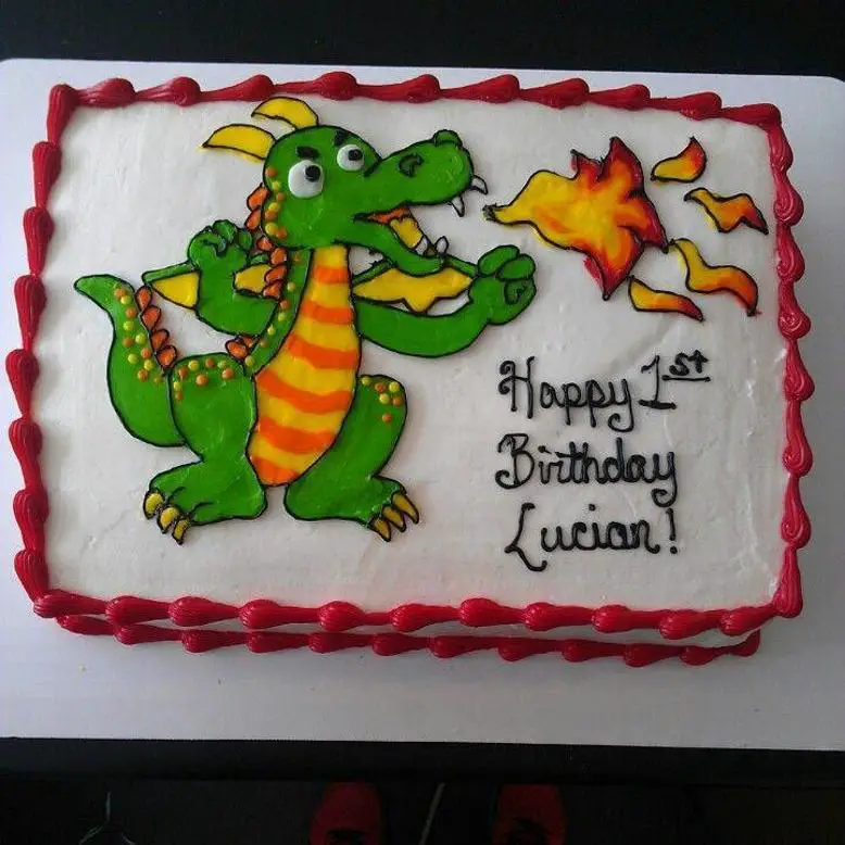 dragon birthday cake