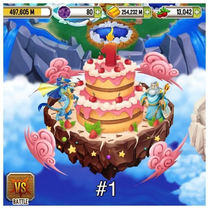 Dragon city birthday cake