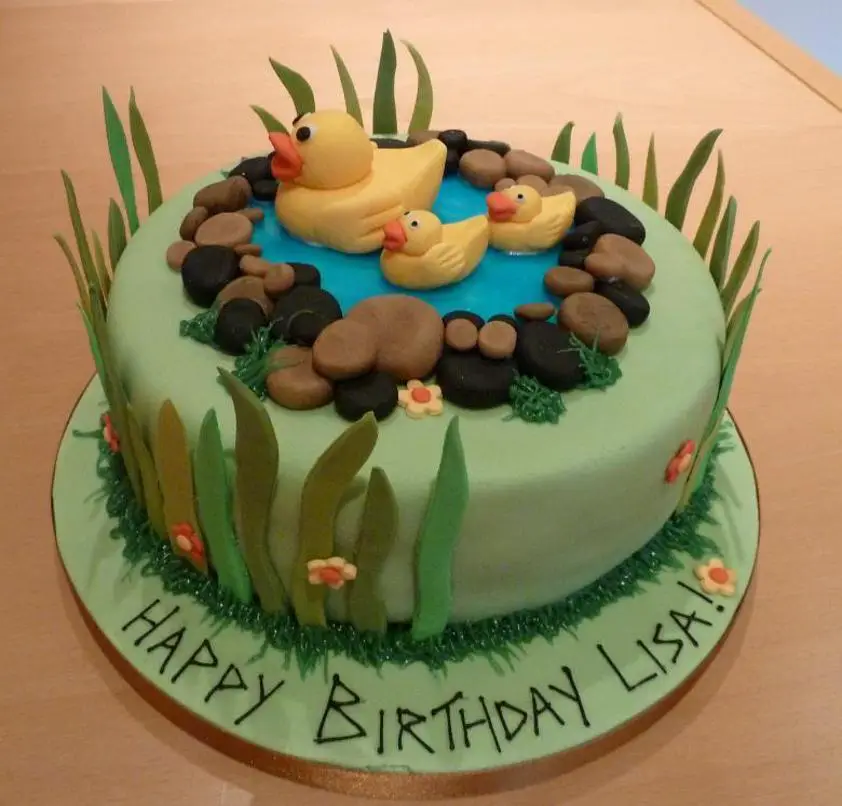 duck pond birthday cake