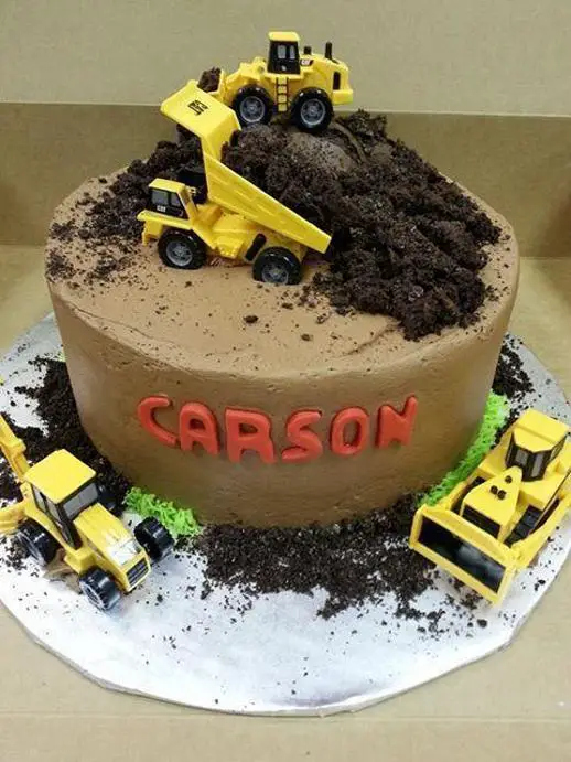 dump truck birthday cakes