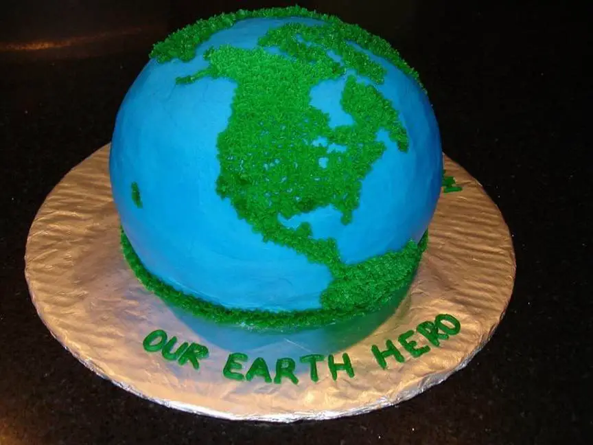 earth birthday cake