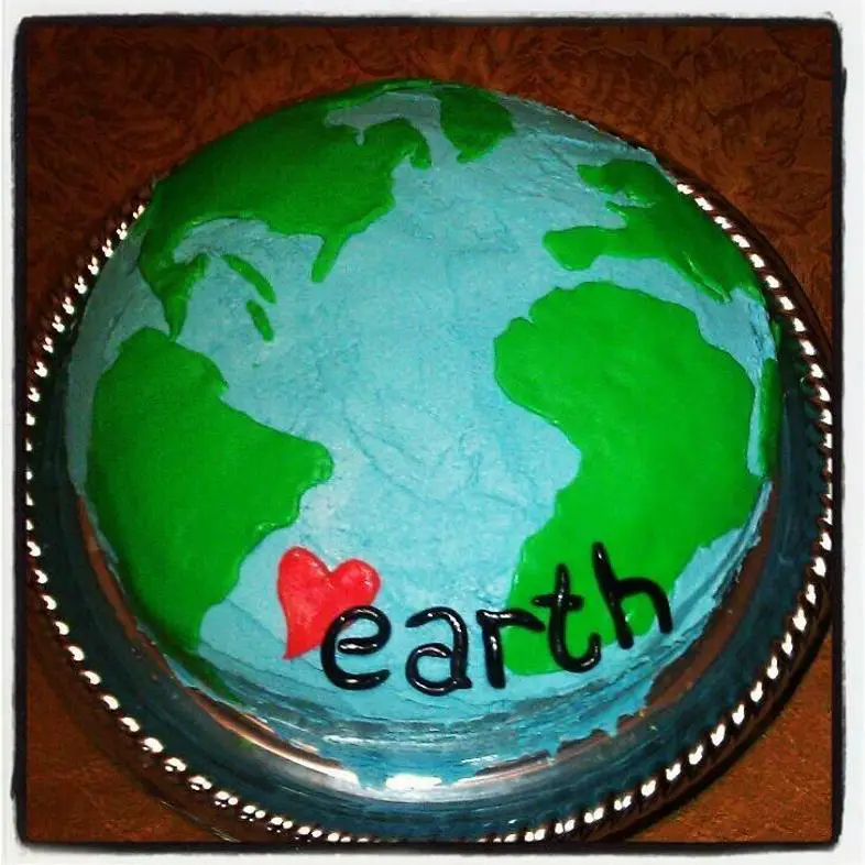 earth birthday cake