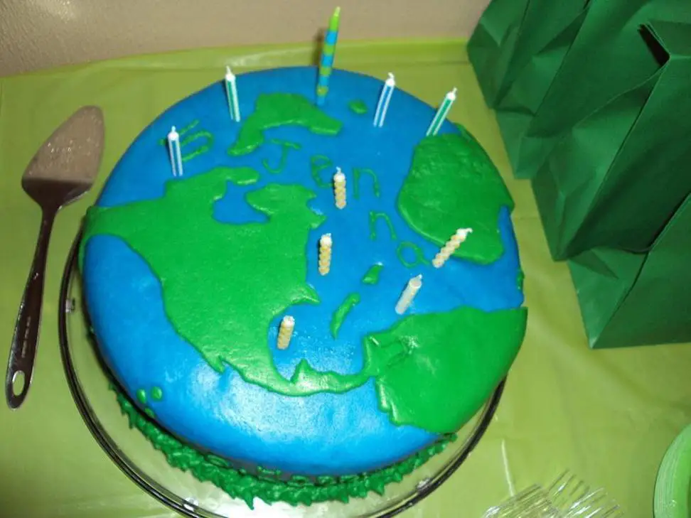 earth birthday cake