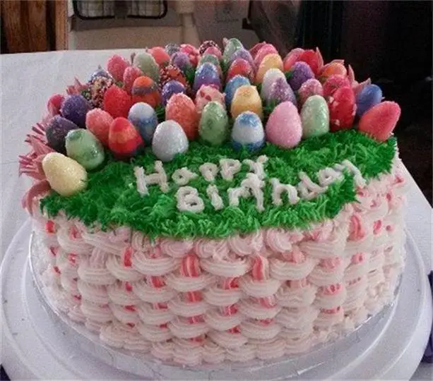 easter egg birthday cake