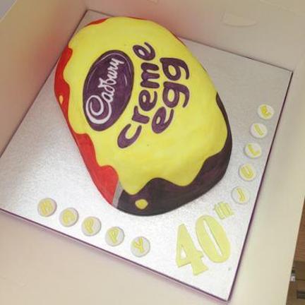egg birthday cake